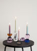 Gem Candlesticks - Pink/Grey (set of 2) by Hübsch