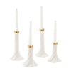 Set of three Geneva Tall Candle Holders by Jonathan Adler, featuring sleek modern accessories with metallic finishes.