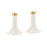 Geneva Short Candle Holder Set by Jonathan Adler, stylish accessories with sleek, modern design for decorative candle display.