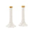 Set of Geneva Tall Candle Holders by Jonathan Adler, stylish accessories with sleek, modern design in a set of two.