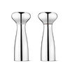 Alfredo salt and pepper accessories by Georg Jensen, sleek stainless steel design for modern table setting.