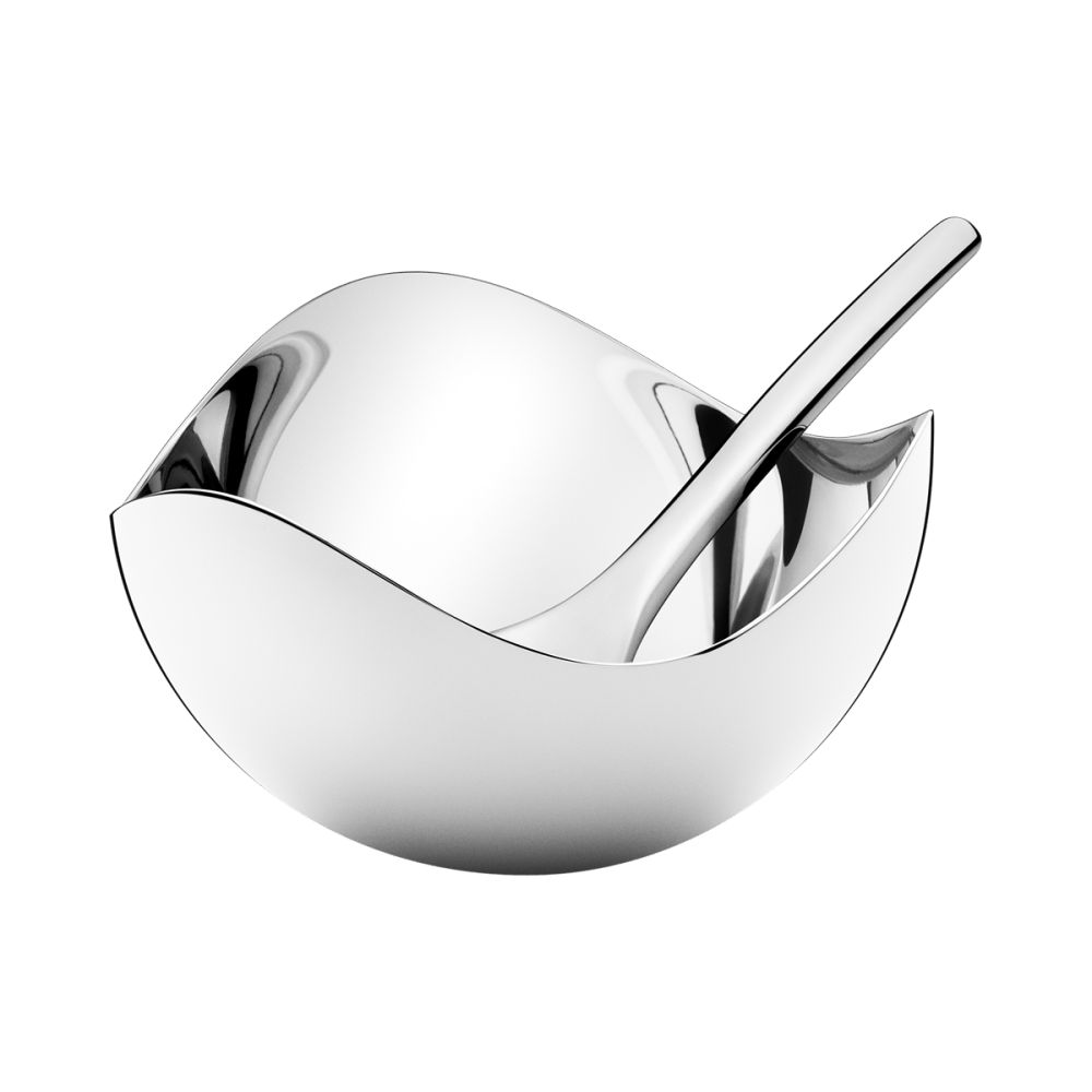 Bloom Salt Cellar with Spoon by Georg Jensen