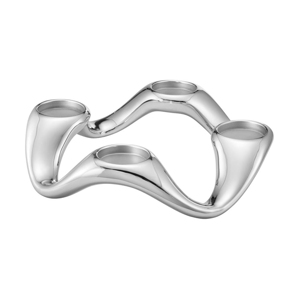 Cobra Round Candle Holder by Georg Jensen
