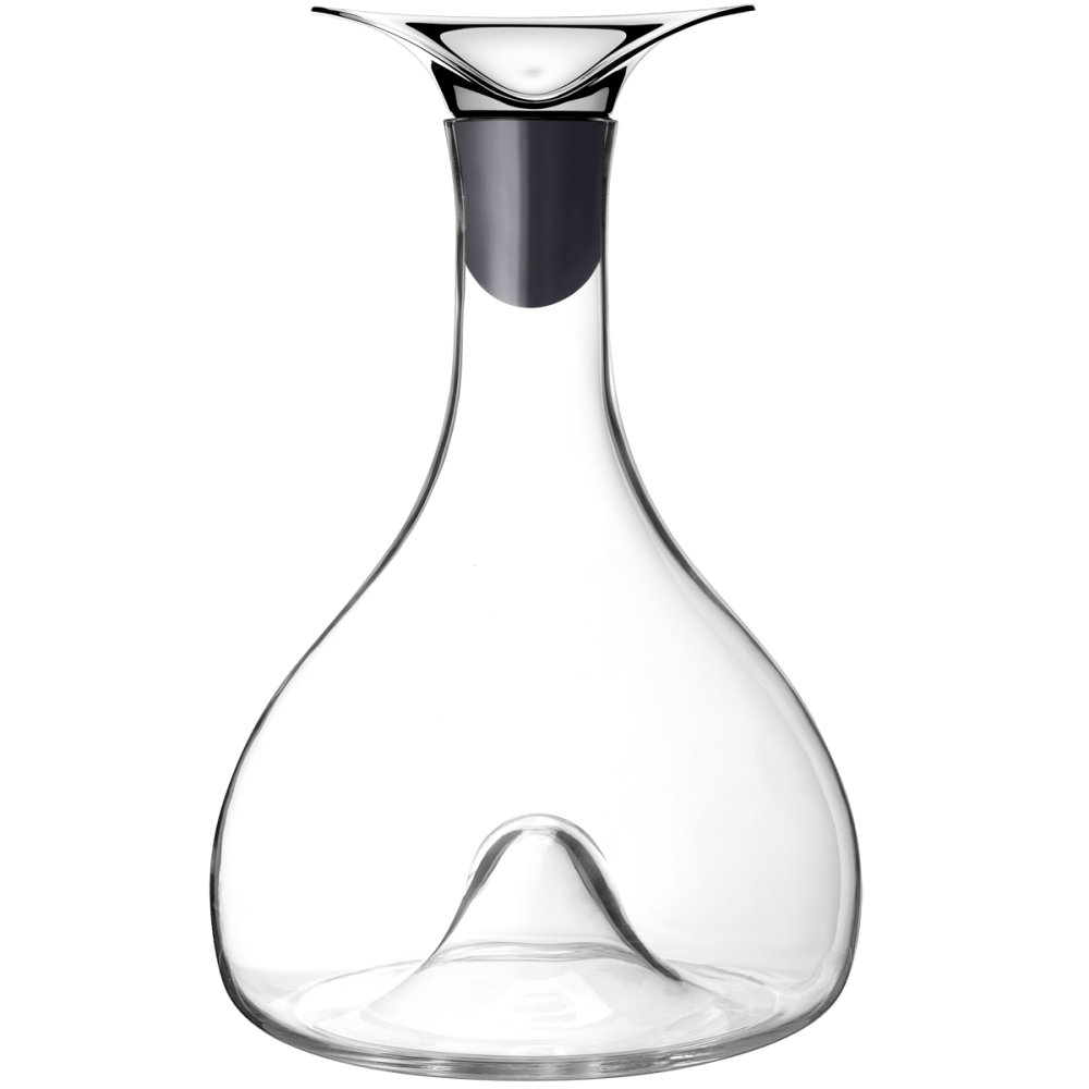 Elegant Georg Jensen Wine and Bar Carafe, clear glass accessory with sleek design for serving and storing wine and spirits.