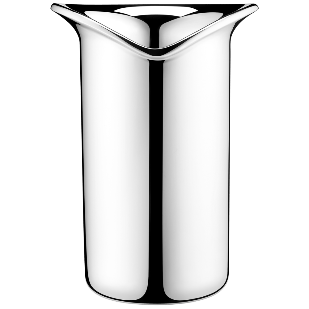 Georg Jensen Wine & Bar cooler, elegant stainless steel accessory for chilling wine bottles with modern design.