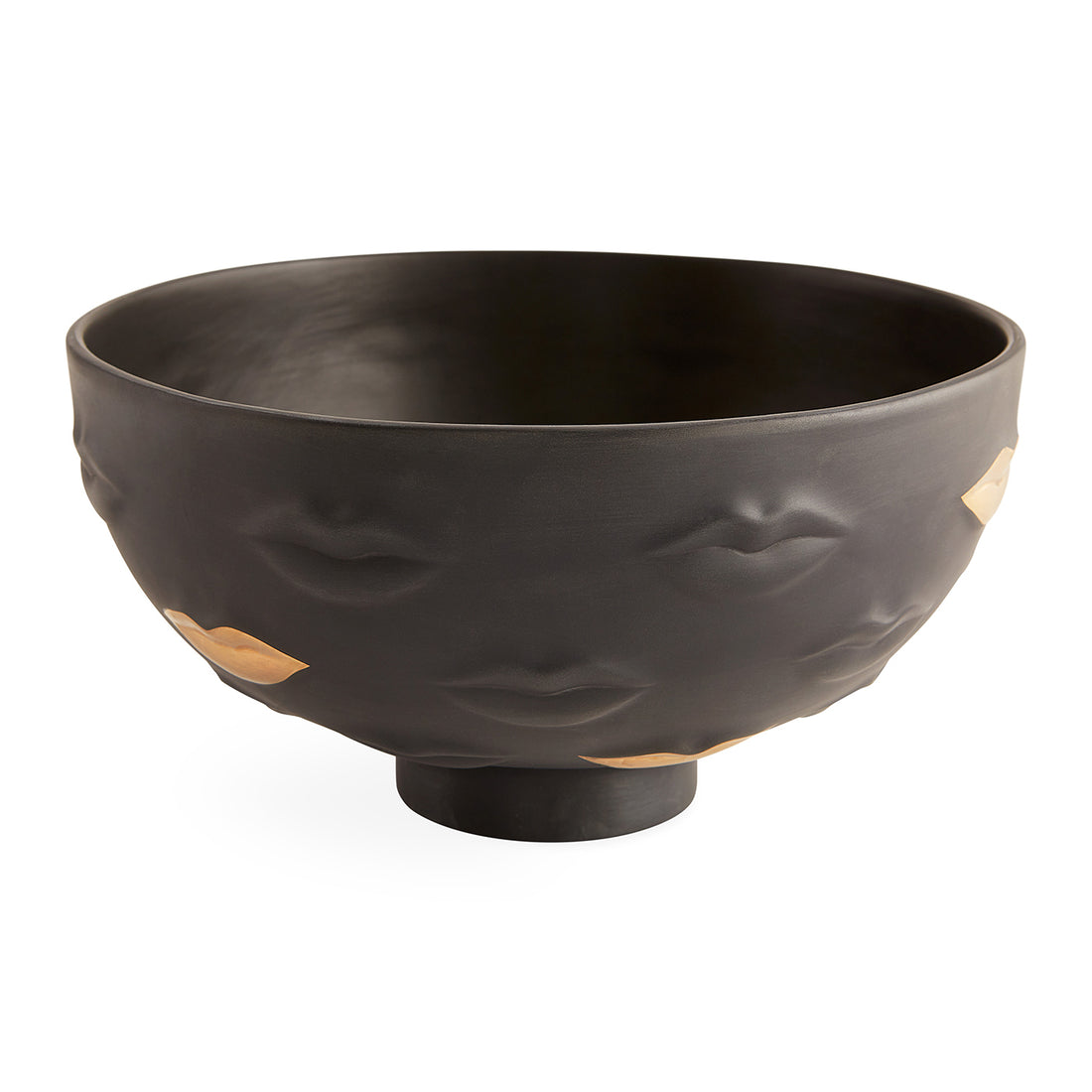 Jonathan Adler Gilded Gala Black Bowl, a stylish decorative accessory with a gold finish and elegant design.