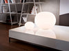 White Glo-Ball Basic Zero Switch table lamp by Flos with a sleek, rounded design and soft illumination for modern lighting.
