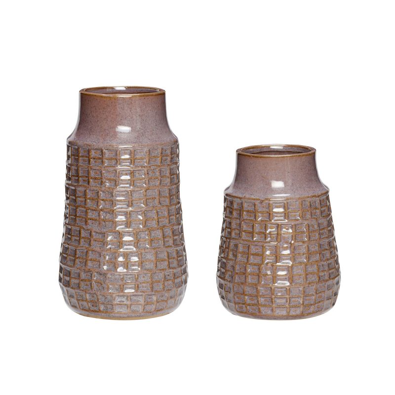 Grid Vase (Set of 2) by Hübsch