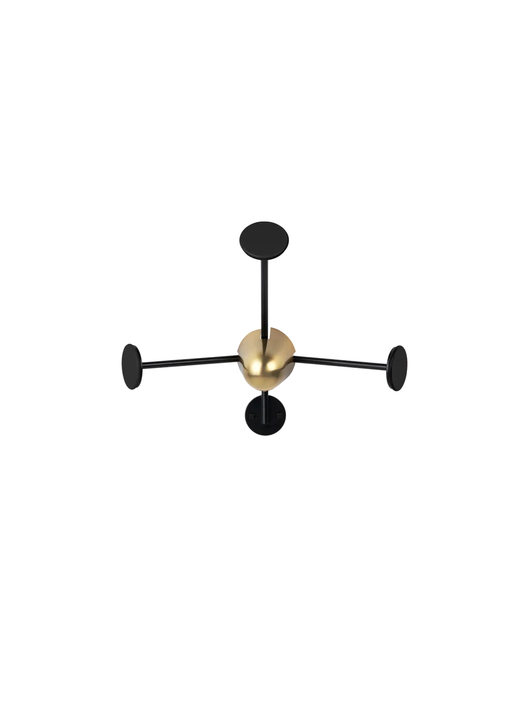 Gubi Matégot coat rack in ochre, made of metal with a sleek, minimalist design for stylish home organization.