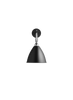 Gubi Bestlite BL7 wall lamp in black with semi-matte chrome finish, featuring adjustable arm and modern lighting design.