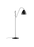 Gubi Bestlite BL3 floor lamp with black semi-matt finish and chrome accents, standing 16 cm tall, modern lighting design.