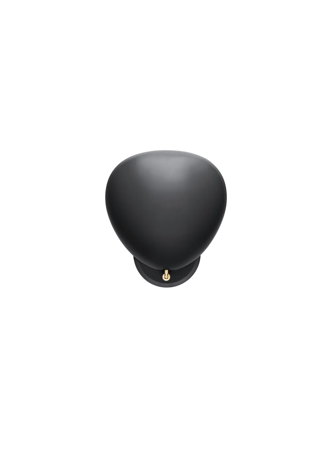 Black semi-matte Cobra Wall Lamp by Gubi, showcasing its sleek, curved lighting design mounted on a wall.