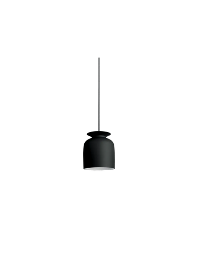 Gubi Ronde Pendant light in pigeon grey matte finish, modern lighting fixture with a sleek, rounded design for contemporary interiors.