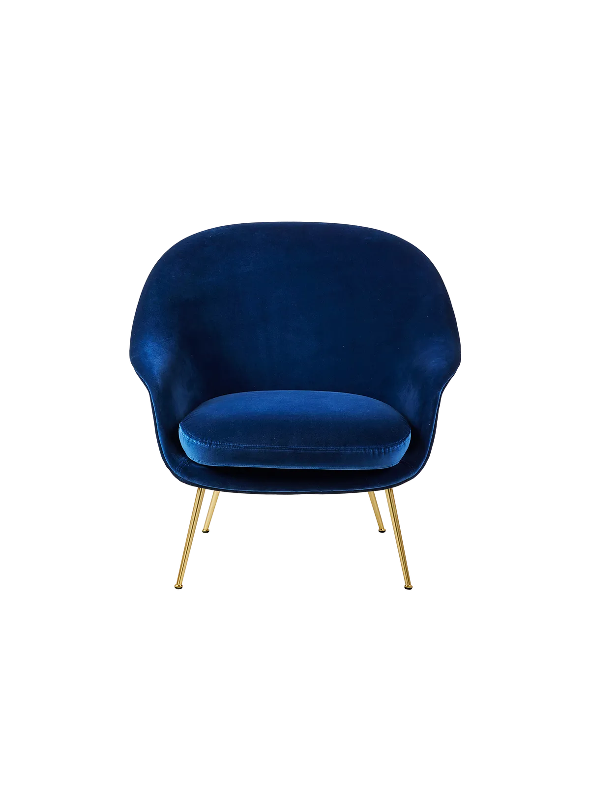 Bat Lounge Chair - Fully Upholstered - Low Back - Conic Base by Gubi