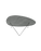 Gubi Pedrera coffee table with chrome finish and smoke-colored structured glass top, modern table for living spaces