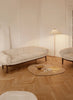Gubi Pedrera Coffee Table with chrome frame and smoke-colored structured glass top, modern design for living spaces.