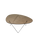 Gubi Pedrera coffee table with chrome finish and smoke-colored structured glass top, modern table design with sleek lines.