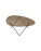 Gubi Pedrera coffee table with chrome frame and smoke-colored structured glass tabletop, modern design for living room.