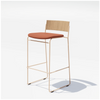 Tan Hinoki Barstool by Bend Goods, modern seating with sleek design and wooden finish, ideal for contemporary home or bar area.