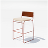 Hinoki counter stool by Bend Goods featuring a modern, minimalist design with a natural wood finish and sleek metal frame.