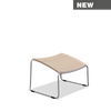 Muted white CLICK Footrest by Houe, a modern seating accessory with a sleek design and comfortable foot support.