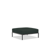 Muted white LEVEL2 Ottoman by Houe, a stylish seating piece with a leaf-inspired design, perfect for modern living spaces.