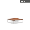 Houe LEVEL2 coffee table with white bamboo finish, modern rectangular design, and sleek tabletop for living room decor.