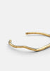 Chêne Raw Cuff - Gold Plated by Skultuna