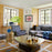 Peter Peruvian Llama flat weave rug by Jonathan Adler, camel grey accessories with intricate llama design in 4x6 size.