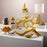 Brass giant horn decorative accessory by Jonathan Adler, showcasing a bold, polished metal horn shape for modern interior decor.