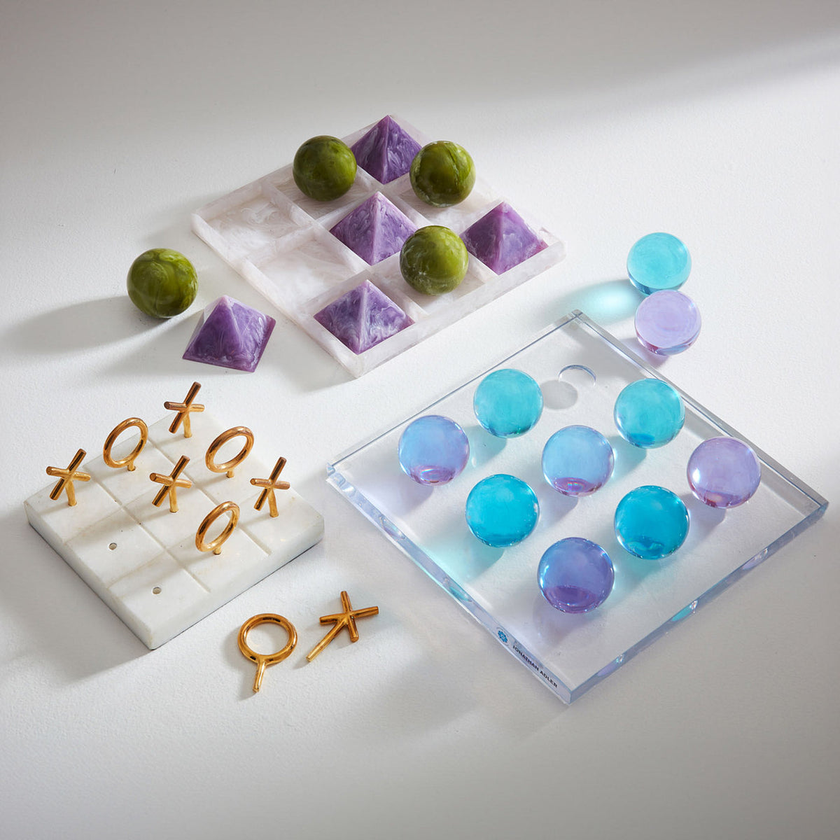 Brass Tic Tac Toe Set by Jonathan Adler