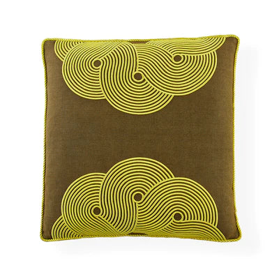 Coussin demi-cercles Pompidou Avocat par Jonathan Adler