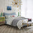 Lit Queen Chevron - Biarritz Océan par Jonathan Adler