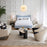 Lit Queen Chevron - Biarritz Océan par Jonathan Adler