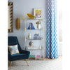 Brass Jacques Etagere storage shelf by Jonathan Adler with multiple open tiers for stylish organization