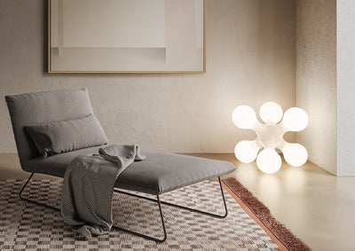Modern Atomium lighting fixture by KDLN featuring geometric design and sleek metal finish, ideal for contemporary interior decor.