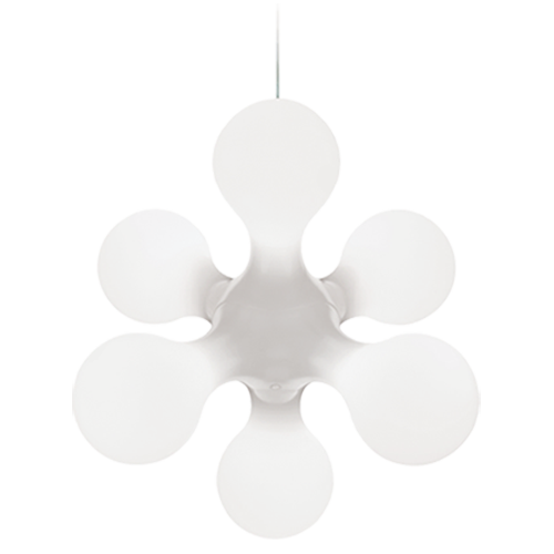 KDLN Atomium Suspension lighting fixture with modern geometric design, hanging from ceiling in a contemporary interior.