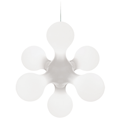 KDLN Atomium Suspension lighting fixture with modern geometric design, hanging from ceiling in a contemporary interior.