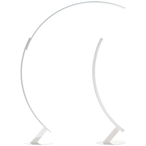 White Kyudo lighting fixture by KDLN featuring sleek modern design and smooth finish, perfect for contemporary interiors.