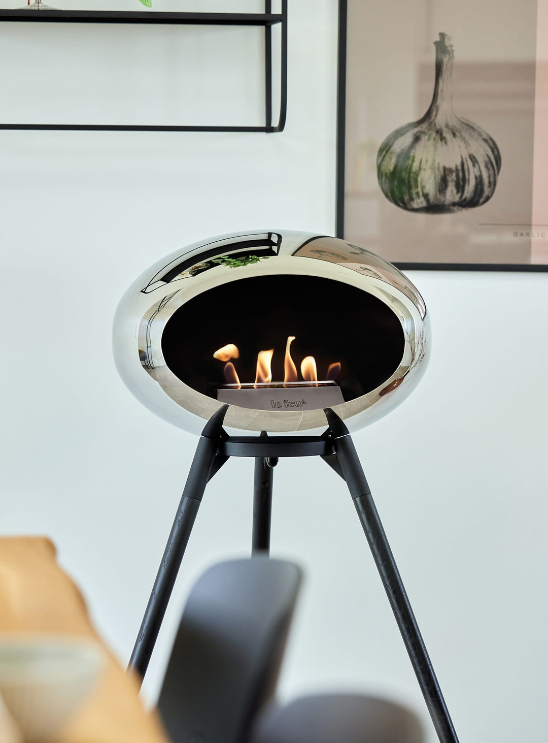 Le Feu Ground High Dome - Chromed Silver by Le Feu