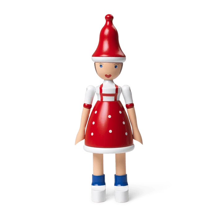 Christmas Lise, red/blue/white, H: 6.9" by Kay Bojesen