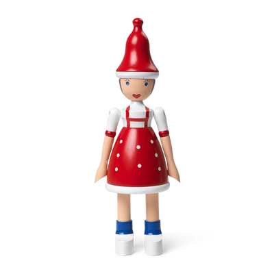 Christmas Lise, red/blue/white, H: 6.9" by Kay Bojesen