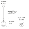 Sky-Fall Round Suspension Lamp by LODES