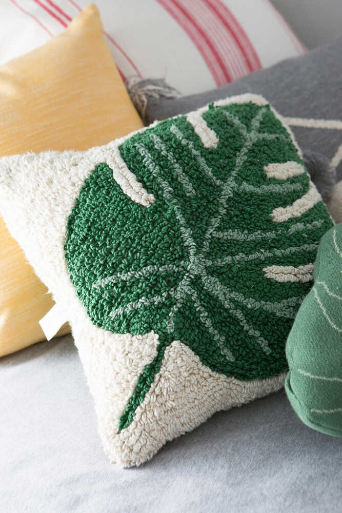 Throw Pillow Monstera by Lorena Canals