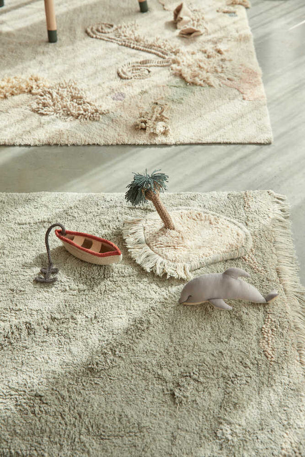 Waves Washable Play Rug by Lorena Canals