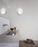 Louis Poulsen Flindt Wall lighting fixture featuring natural paint aluminum finish and LED bulb, 7.9-inch diameter, 2700K warm light