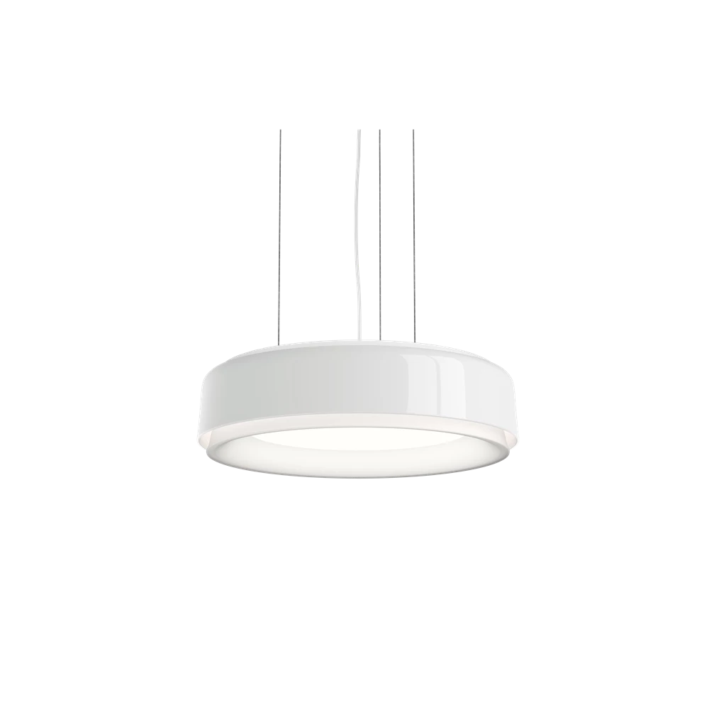 White LED LP Grand Suspended lighting fixture by Louis Poulsen with a sleek modern design, 12W, 2700K color temperature.
