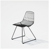 Black Lucy Chair by Bend Goods, modern seating with sleek metal frame and minimalist design, perfect for contemporary interiors.