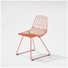 Lucy Chair by Bend Goods, stylish metal dining chair with a modern, minimalist design and curved seat for comfortable seating.