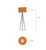 LZF Lighting Link Floor lamp with natural cherry wood finish, modern lighting fixture with a sleek design.